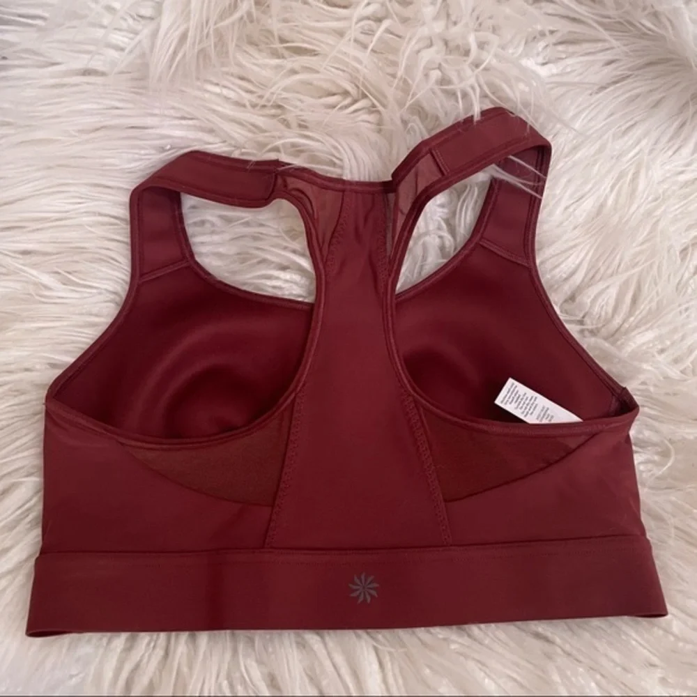 Athleta hustle sports bra rust‎ brown size 34 D/DD
